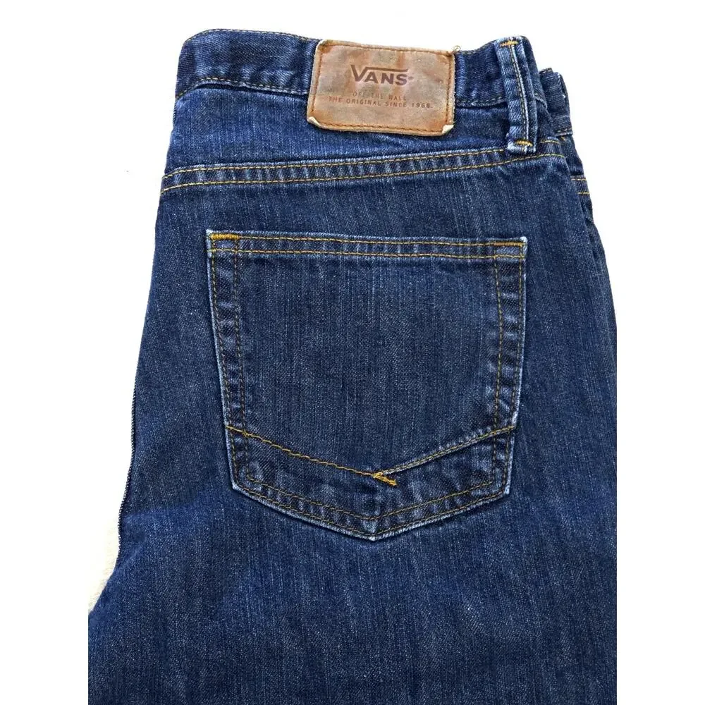Vans Off The Wall V76 Skinny Jeans Men's 32x34 Dark Wash Blue Denim Skater